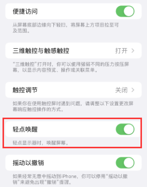 云城苹果授权维修站分享iPhone轻点无法唤醒怎么办 