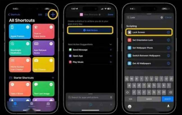 云城苹果14锁屏维修店分享iPhone14升级iOS16.4后如何创建锁屏快捷方式 